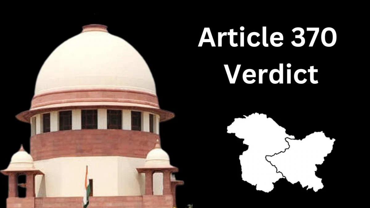 SC Upholds Validity Of Centres Decision To Abrogate Article 370 Of